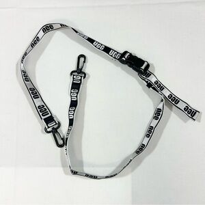 A Replacement Strap For UGG Janey II Black White Logo Signature Crossbody Bag